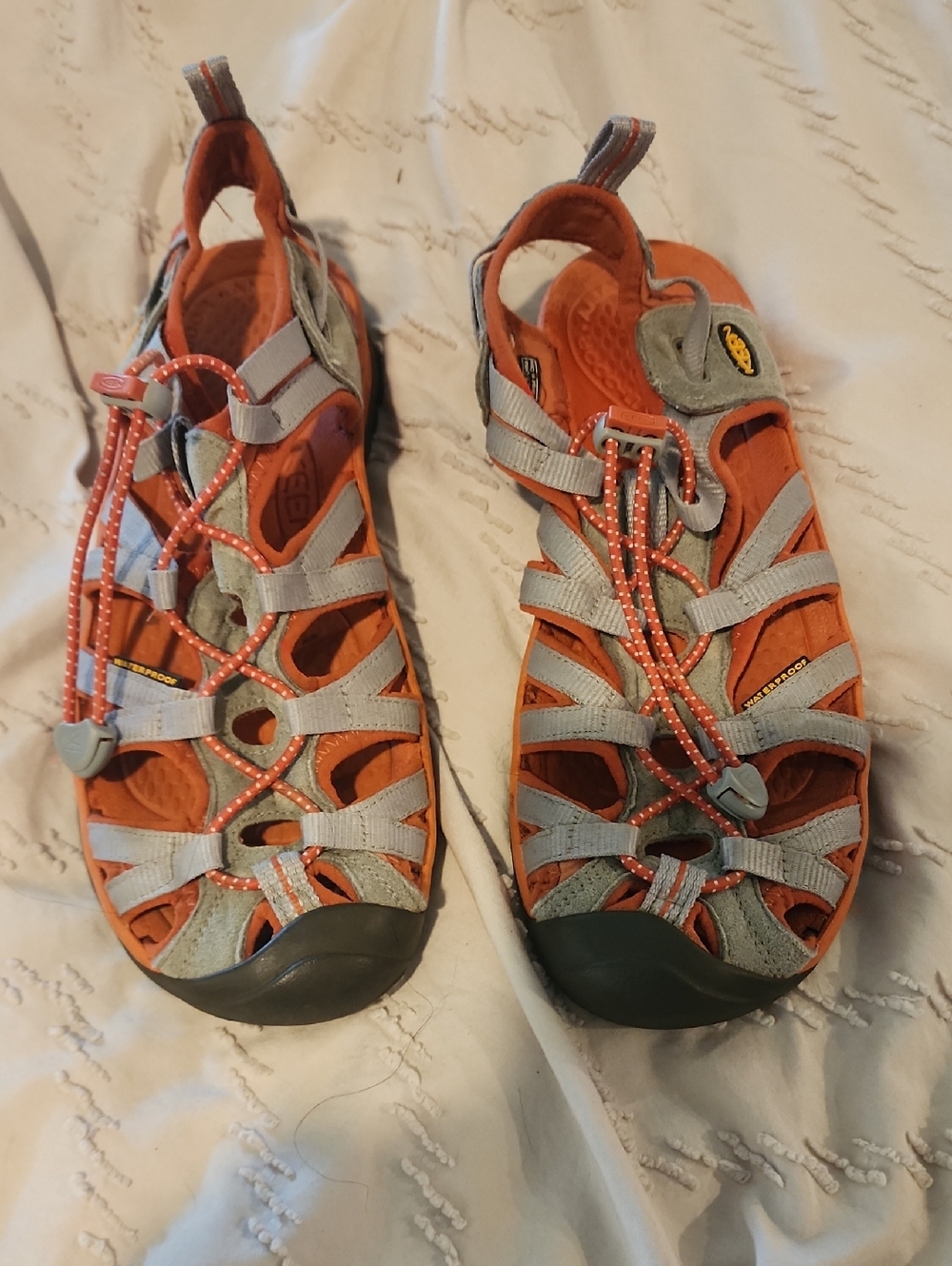 Keen Orange and Light Gray Women's Closed-Toe Sport Sandals